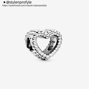 Pandora Beaded Open Heart Charm